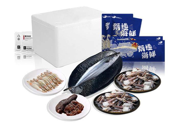 ★渔锦仓 海鲜福礼4种精选海鲜 3000g