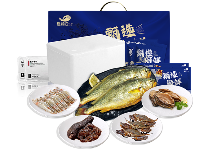 渔锦仓 海鲜福礼5种精选海鲜 3500g