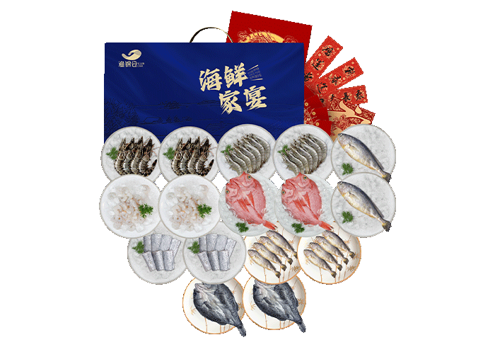 渔锦仓 家中常备海鲜礼盒 7700g